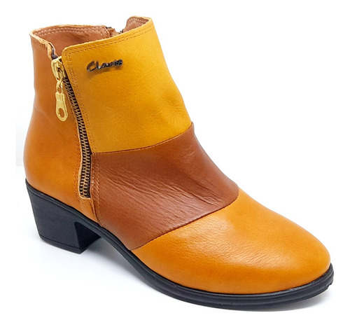 Bota Mujer Cuero Vestir Taco 5 Cm.