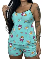 Comprar Short Doll Feminino Estampado Baby Doll Roupa De Dormir 
