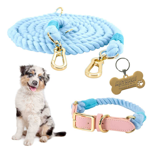 Correa Nube 2.3 M Multiusos 2 Broches Collar Y Placa Mediano