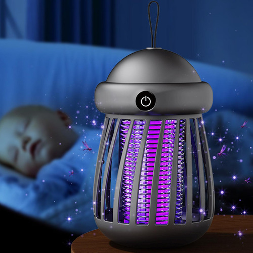 Lámpara Trampa Recargable Portátil Con Iluminación Negro