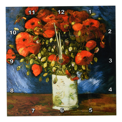 3drose Dpp__2 Poppies By Vincent Van Gogh - Reloj De Pared,.