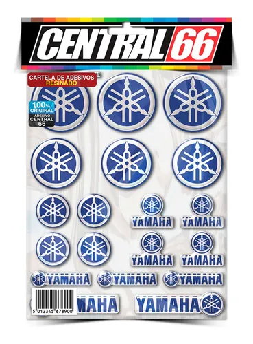 comprar Cartela Resinada Adesivo 28cm Yamaha Azul Next 250 Next