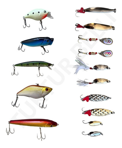Imagen 2 de 8 de Kit De 101 Piezas De Señuelo Cebo Moscas Anzuelos Para Pesca