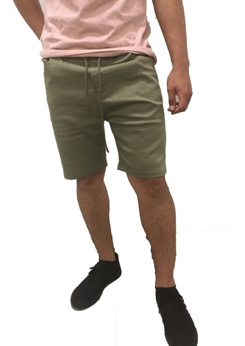 Zimith Bermuda Lifestyle Hombre Gabardina Verde Ras