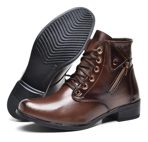Imagem 4 de 4 de Bota Feminina Coturno Casual Fechamento Zíper Premium