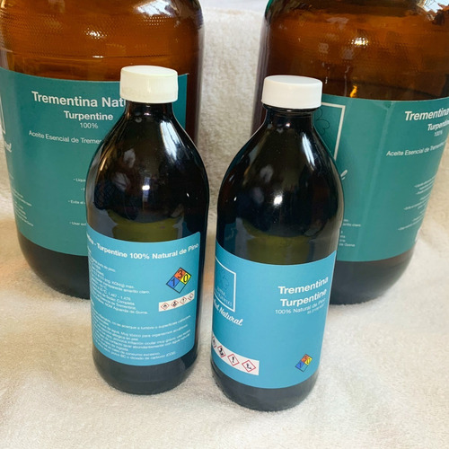 Trementina Natural 100% Pura De Pino 2 Frascos De 80ml