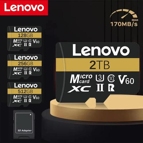 Tarjeta Micro Sd Lenovo Black 512gb Clase 10 + Adaptador (f)