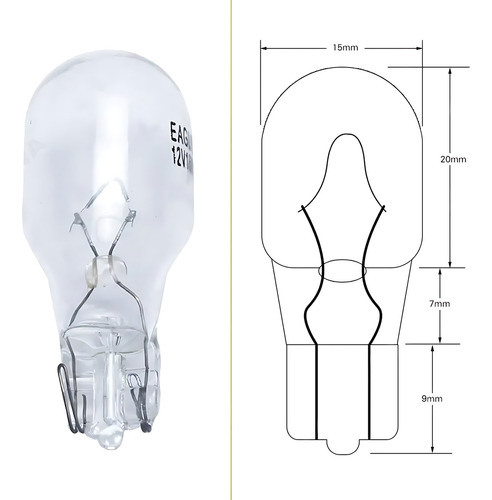 Lâmpada Base Vidro T15 W16w Break Light 921 922 Tk1815 16w