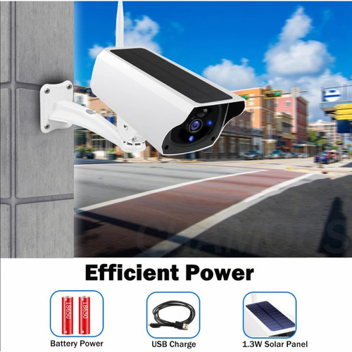 Imagen 2 de 10 de Cámara Exterior Solar Ip Wifi Seguridad 1080p Full Hd