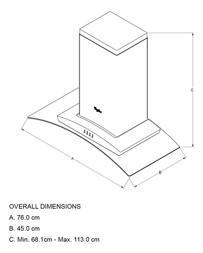 Campana De Pared 76 Cm Acero Inoxidable Whw7610s