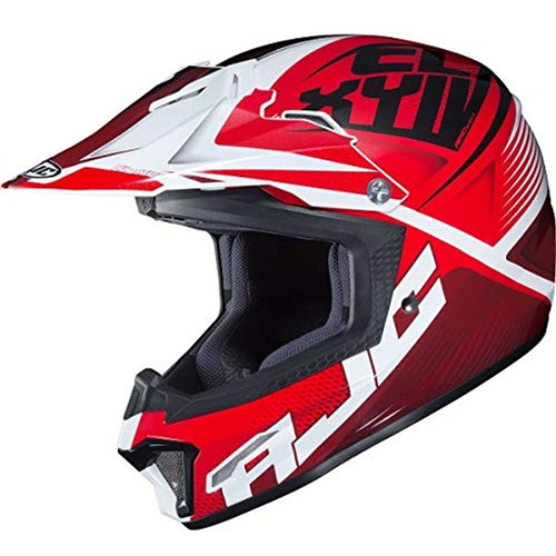 Casco De Moto Unisex Talla S, Color Rojo-blanco, Hjc Helmets