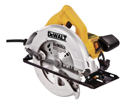 Imagen 1 de 8 de Sierra circular eléctrica DeWalt DWE560 184mm 1400W amarilla 127V