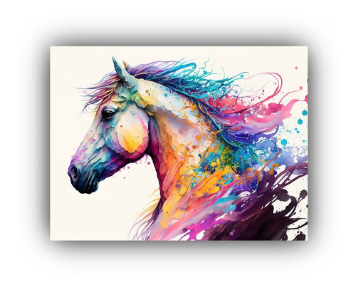 Canva Bastidor Madera Pintura Poni Poster 40x30cm Infantil