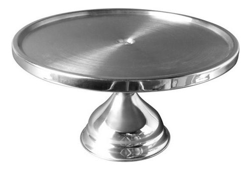 Pedestal Torta Alto Acero Inox  33 Cm.