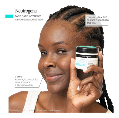 Hidratante Facial Neutrogena Face Care Matte 3 Em 1 100g Mista Dia/noite