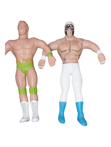 Lote 2 Muñecos Wcw Lex Luger Y Sting Bendables Originales