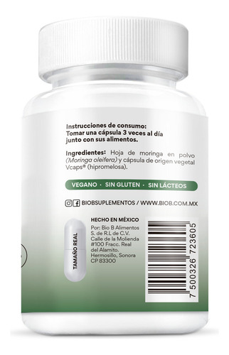 Bio B 2 Pack De 60 Cápsulas Moringa