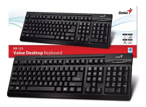 Teclado Genius Kb-125 Usb Super Silencioso Y Compacto