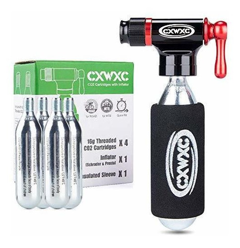 Bombas Kit De Inflado De Co2 Cxwxc Con 4 Cartuchos De Co2 D