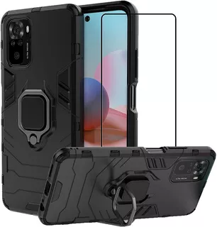 Funda Xiaomi Redmi Note 10s / 4g Rudo Ring Cases + Vidrio 9d