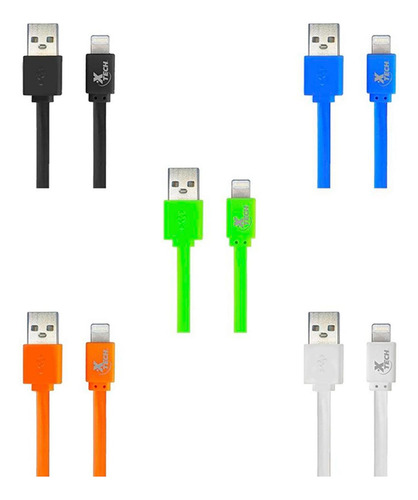 Cable De Carga Xtech On-the-go Usb-a A Lightning 10 Piezas