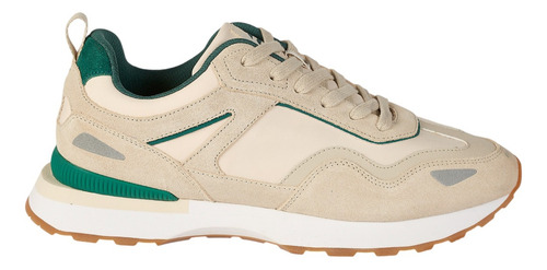 Tenis Casuales Flexi De Hombre Estilo 420702 Color Beige