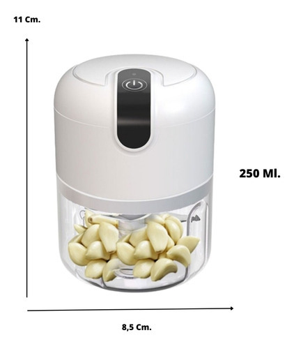 Mini multiprocesador eléctrico de alimentos color blanco