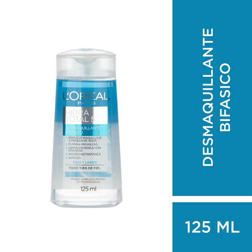 Imagen 1 de 4 de Desmaquillante Bifásico L´oréal Paris Hidra Total 5 X 125ml