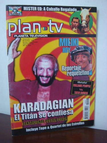 Revista Plan Tv N° 1 * Martin Karadagian + Poster Central