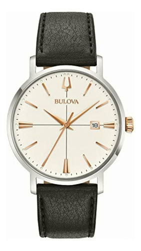 Reloj Bulova Para Hombres 39mm, Pulsera De Piel