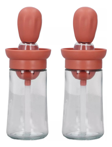 Dispensador De Aceite Con Brocha De Silicona Botella Vidrio