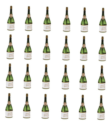 24 Unids Mini Botellas De Burbujas De Champagne Cumpleaños