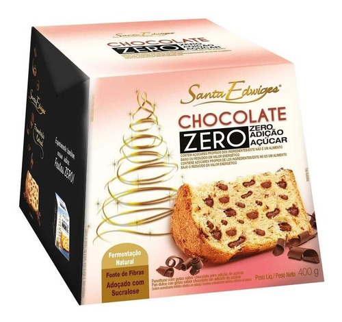 Chocotone Gotas De Chocolate Zero Açúcar Santa Edwiges 400g