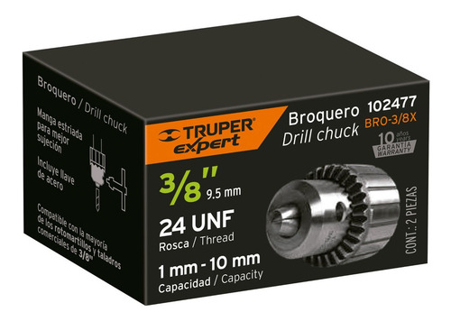 Broquero Uso Rudo Con Llave 3/8'' Truper 102477