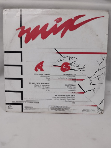 Lp Disco De Acetato De Varios Artistas Sting, Elton Jhon Etc (Usado)