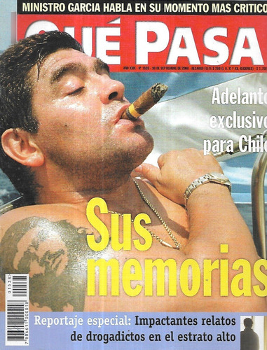 Revista Qué Pasa 1538 / 30 Septiemb 2000 / Memorias Maradona