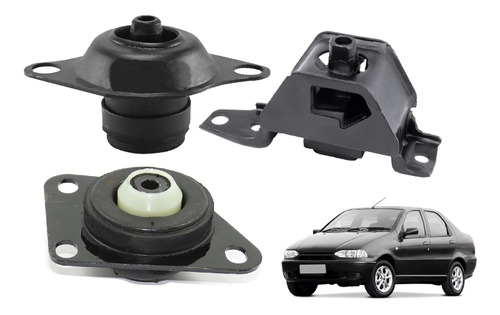 Kit Coxim Motor E Cambio Fiat Siena Fiasa 96 97 98 99 2000