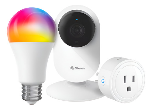 Kit Smart Home Steren Camara/clavija/foco Nuevos!!