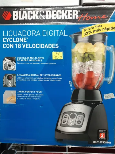 La licuadora digital BLACK+DECKER BL1820SGM combina tecnología avanzada de  cuchillas con innovación geometría de jarra …