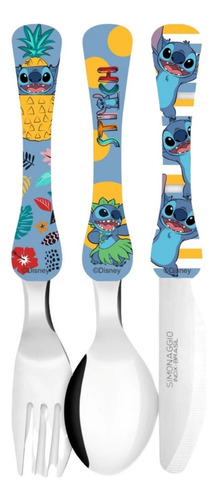 Talher Infantil Disney Aço Inox Colher Garfo Faca Simonaggio