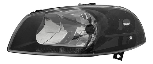 Par Farol Principal + Lâmpada Fiat Siena G4 09 10 À 15 Preto