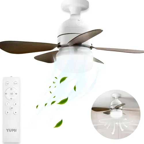 Ventilador Com Lâmpada De Teto E27 Bivolt + Controle Remoto 110v/...