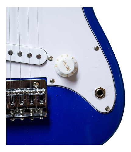 Imagen 3 de 3 de Pack Guitarra Electrica Niño Color Azul Scorpion