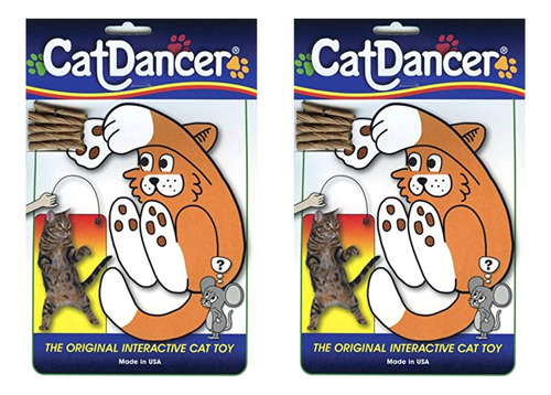 Juguete Interactivo Para Gatos Cat Dancer 101, Paquete De D. Color Verde Oscuro