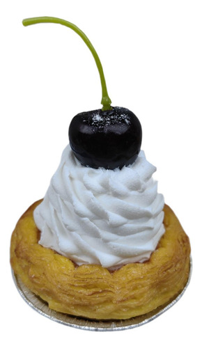 Adorno De Exhibición De Cocina De Tarta De Huevo Y Cereza