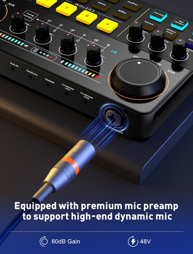 Singwe Streaming Audio Mixer, Rgb Interfaz De Audio Con 48v