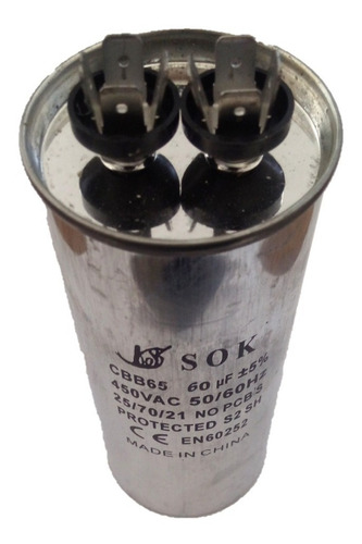 Capacitor 60 Mf 400 Vca Metalico