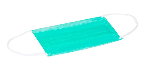 Imagem 4 de 9 de 50 Máscaras Descartáveis Tripla Camada Infantil Verde