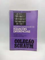 Comprar Livro Moderna Introdução Às Equações Diferenciais - Richard Bronson [1977]