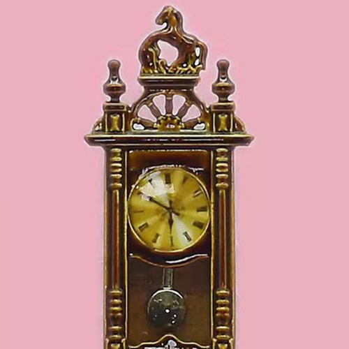 Mini Reloj De Péndulo De Casa De Muñecas En Miniatura 1:12